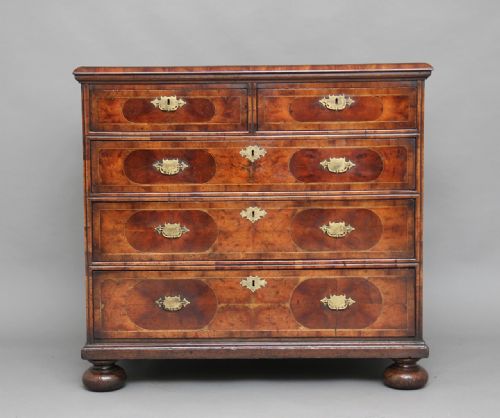 18th Century Oyster Wood Chest