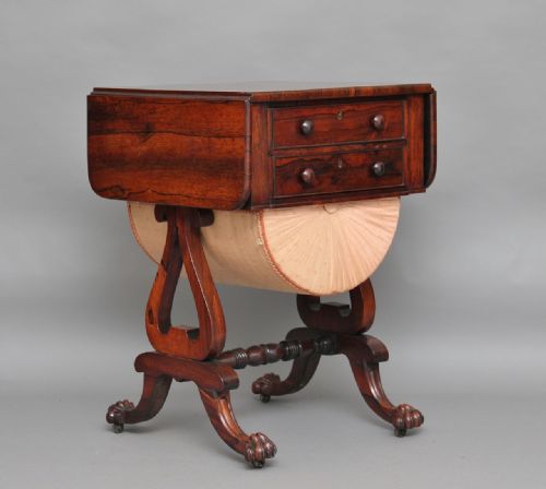 19th Century Rosewood Work Table