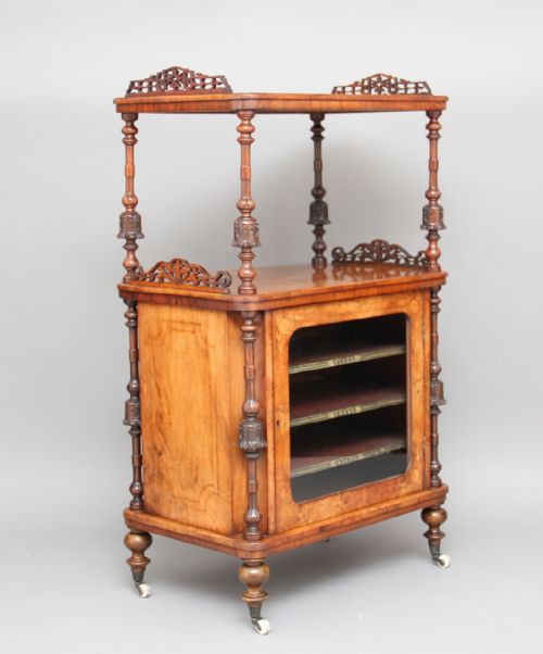 19th Century Walnut Music Cabinet