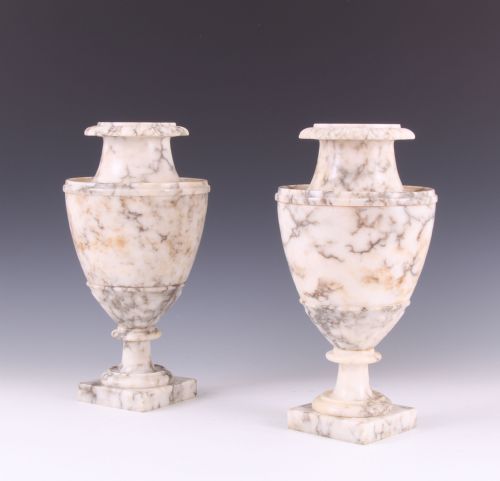 Early 19th Century Grand Tour Italian Carved Alabaster Vases