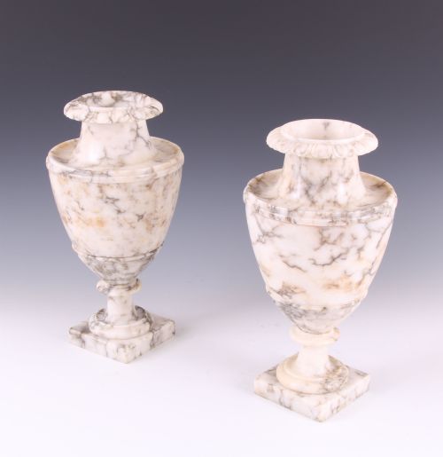 fig 1. Early 19th Century Grand Tour Italian Carved Alabaster Vases