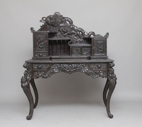 Early 20th Century Carved Chinese Desk