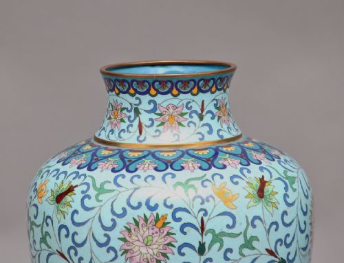 fig 2. Pair 19th Century Chinese Cloisonné vases