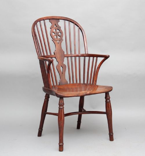 19th Century Yew Wood Windsor Armchair