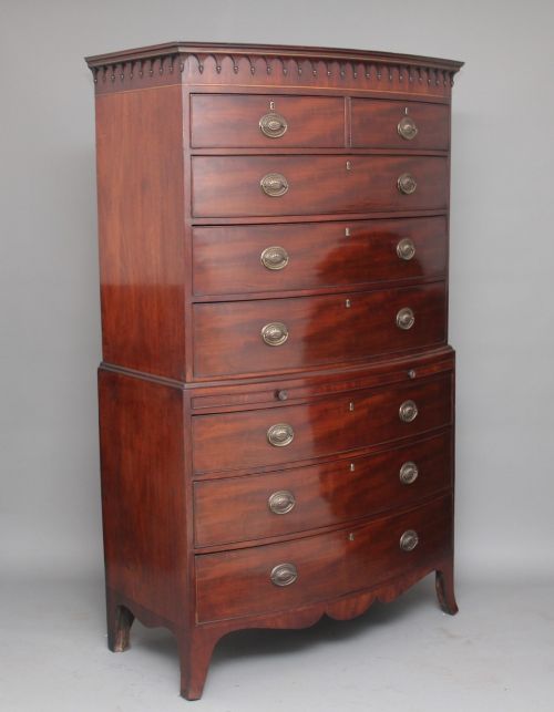 19th Century Mahogany Chest on Chest