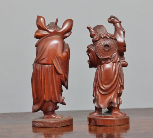 PAIR 19TH CENTURY CHINESE ROOT CARVINGS - ADDITIONAL PHOTO 3