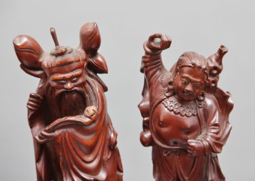 PAIR 19TH CENTURY CHINESE ROOT CARVINGS - ADDITIONAL PHOTO 4