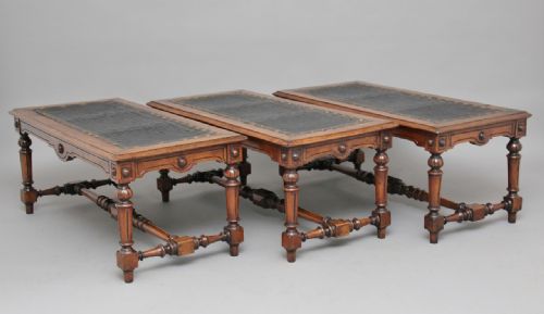 19th Century Italian Walnut Stools