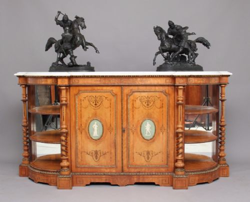 Exhibition Quality 19th Century Satinwood and Ormolu Mounted Credenza