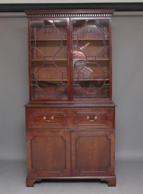 18th Century Mahogany Secretaire Bookcase