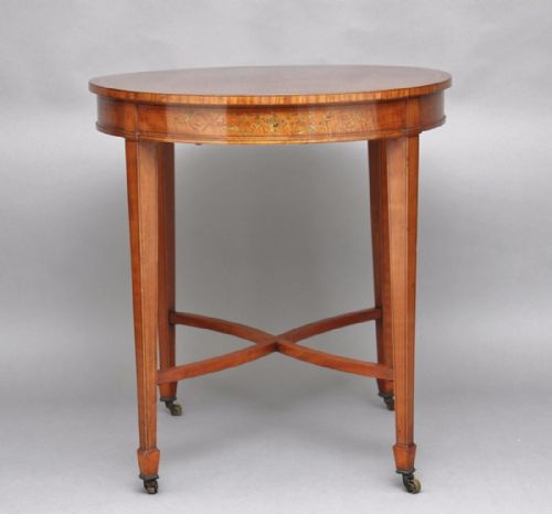 19TH CENTURY SATINWOOD CENTER TABLE - ADDITIONAL PHOTO 1