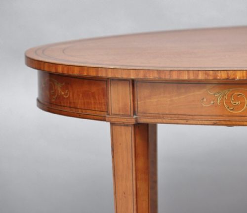 19TH CENTURY SATINWOOD CENTER TABLE - ADDITIONAL PHOTO 4