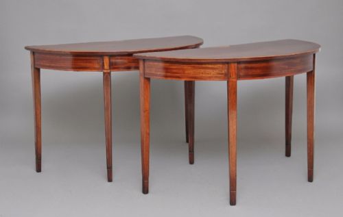 Pair of 19th Century Mahogany Consul Tables
