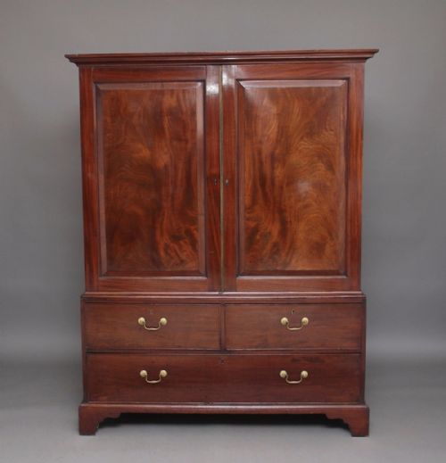 18th Century Mahogany Press Cupboard