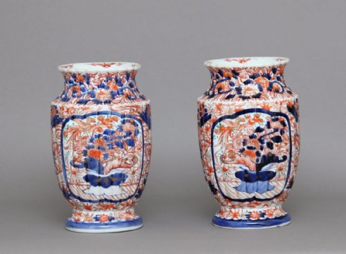 Pair 19th Century Imari Vases