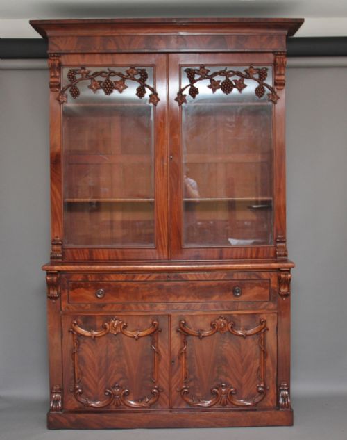 19th Century Mahogany Secretaire Bookcase