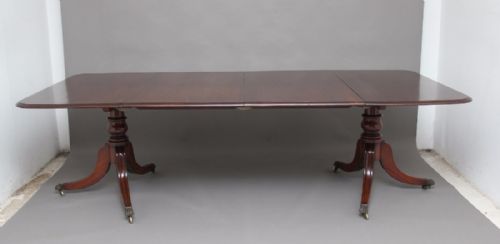 19th Century Mahogany Two Pedestal Dining Table