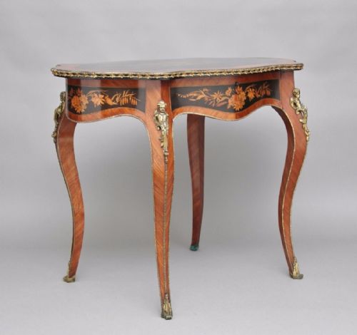19th Century Inlaid and Ormolu Mounted Center / Side Table
