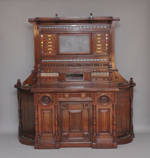 19th Century Oak Snooker Scoring Cabinet by "Burroughes & Watts"