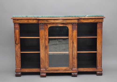19th Century Rosewood Bookcase / Cabinet
