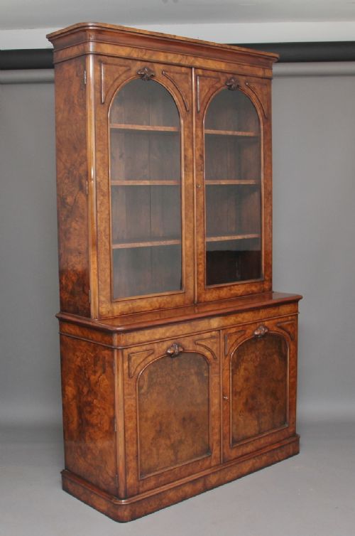 19th Century Burr Walnut Bookcase
