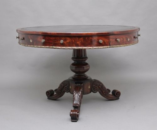 19th Century Mahogany Drum Table