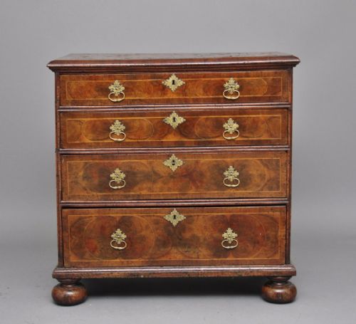 18th Century Oyster Wood Chest