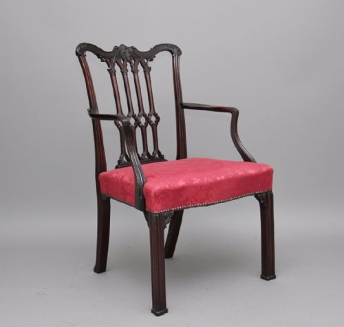 18th Century Mahogany Chippendale Armchair