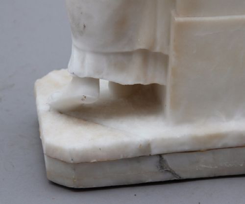 19TH CENTURY MARBLE FIGURE - ADDITIONAL PHOTO 6