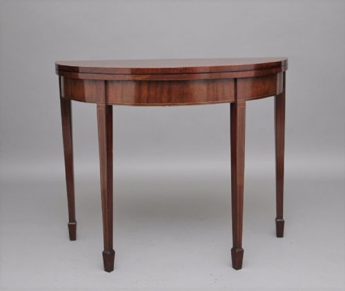 Early 19th Century Mahogany Demi-lune Card Table