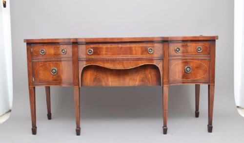 19th Century Mahogany Serpentine Sideboard