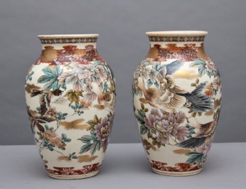 Pair 19th Century Japanese Vases