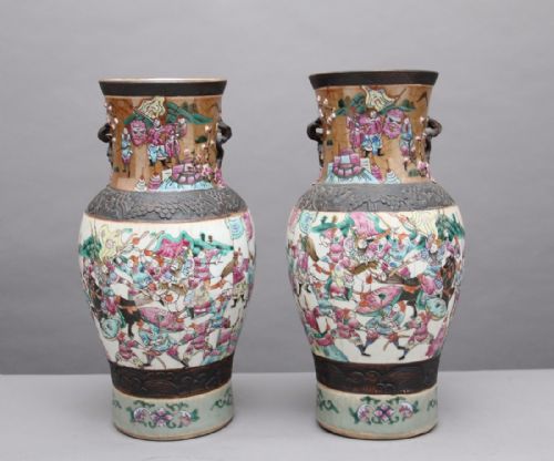 Pair 19th Century Chinese Vases