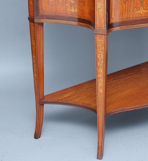 19TH CENTURY SATINWOOD INLAID DISPLAY CABINET - ADDITIONAL PHOTO 12