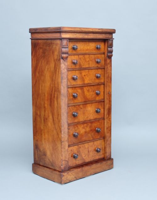 19th Century Walnut Wellington Chest