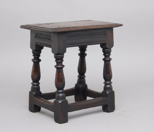 Early 20th Century Oak Joint Stool