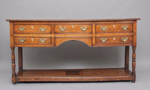 18th Century Oak Potboard Dresser Base