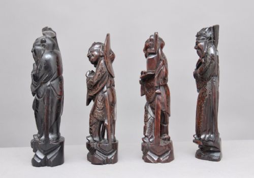 A SET OF FOUR 19TH CENTURY ROOT CARVINGS - ADDITIONAL PHOTO 3