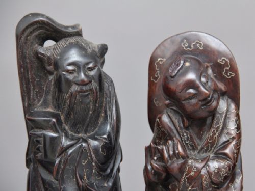A SET OF FOUR 19TH CENTURY ROOT CARVINGS - ADDITIONAL PHOTO 4