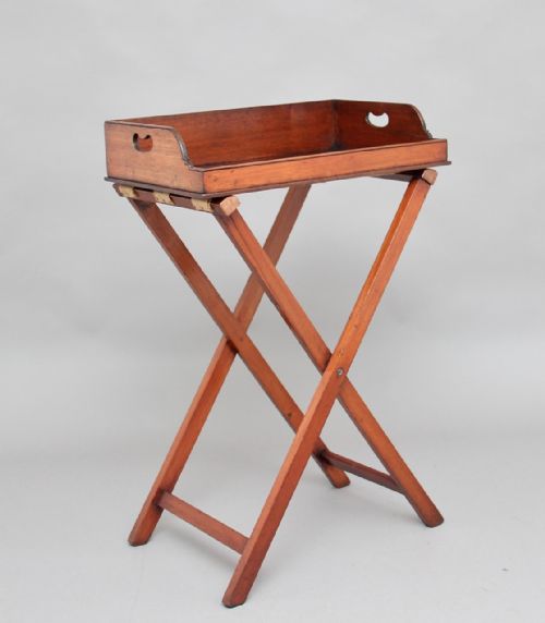 19th Century Mahogany Butlers Tray on Stand