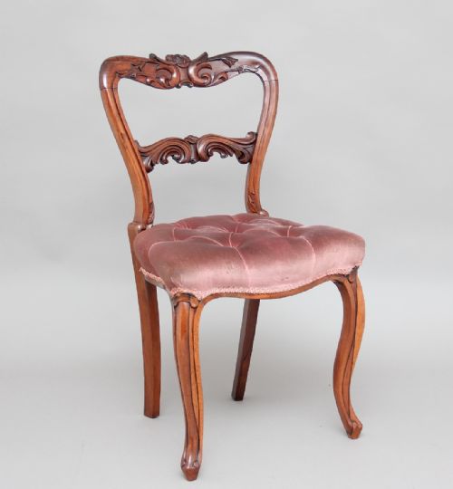 A SET OF SIX 19TH CENTURY ROSEWOOD DINING CHAIRS - ADDITIONAL PHOTO 1