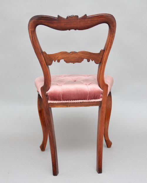 A SET OF SIX 19TH CENTURY ROSEWOOD DINING CHAIRS - ADDITIONAL PHOTO 3
