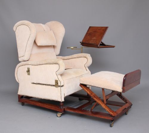 19th Century Mahogany Upholstered Armchair