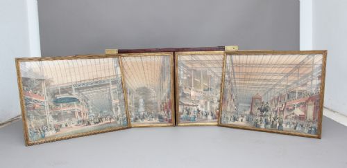 Set of Four 19th Century Hand Coloured Prints of the 1851 Great Exhibition