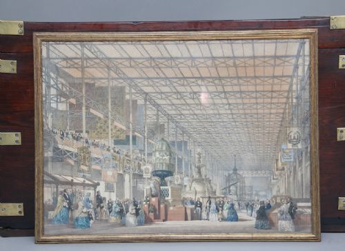 fig 1. Set of four 19th Century hand coloured prints of the 1851 Great Exhibition