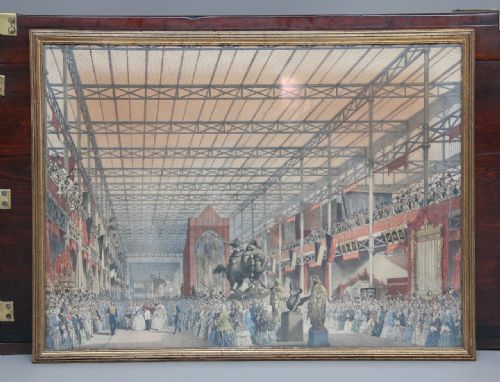 fig 2. Set of four 19th Century hand coloured prints of the 1851 Great Exhibition