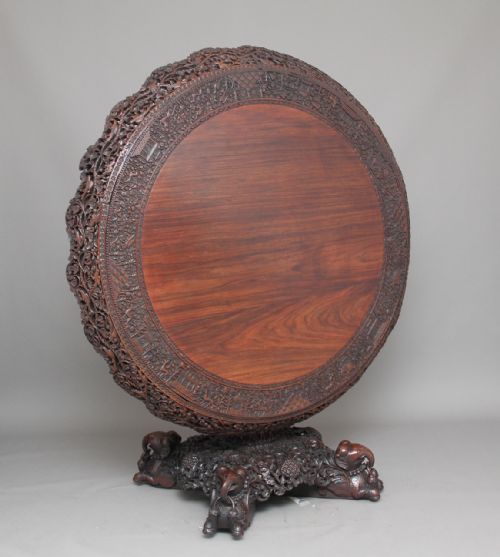 19th Century Highly Carved Center Table