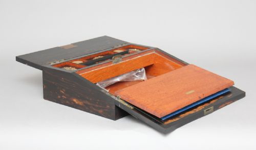 19TH CENTURY COROMANDEL WRITING SLOPE - ADDITIONAL PHOTO 2