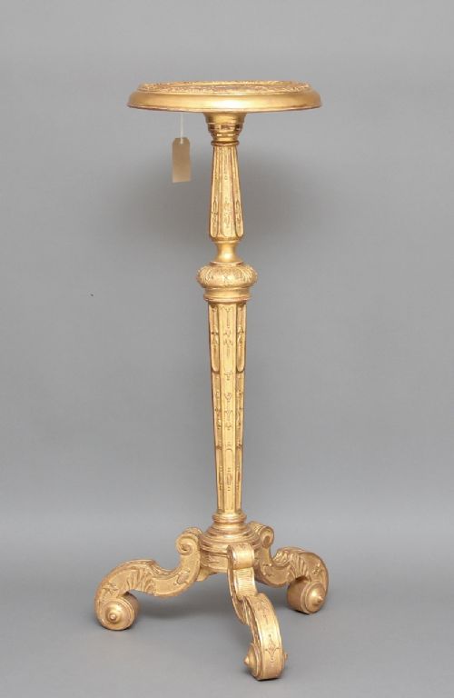 Early 19th Century Carved and Gilded Torcher