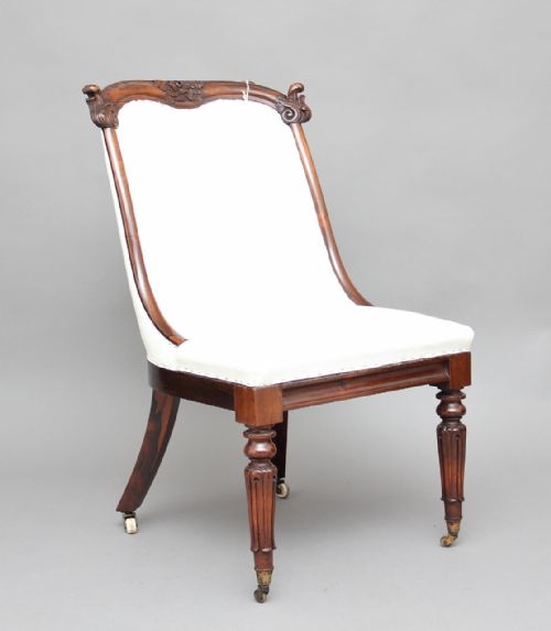 19th Century Rosewood Slipper Chair